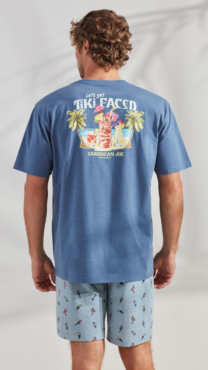 Caribbean Joe Tiki Faced Sleep Top