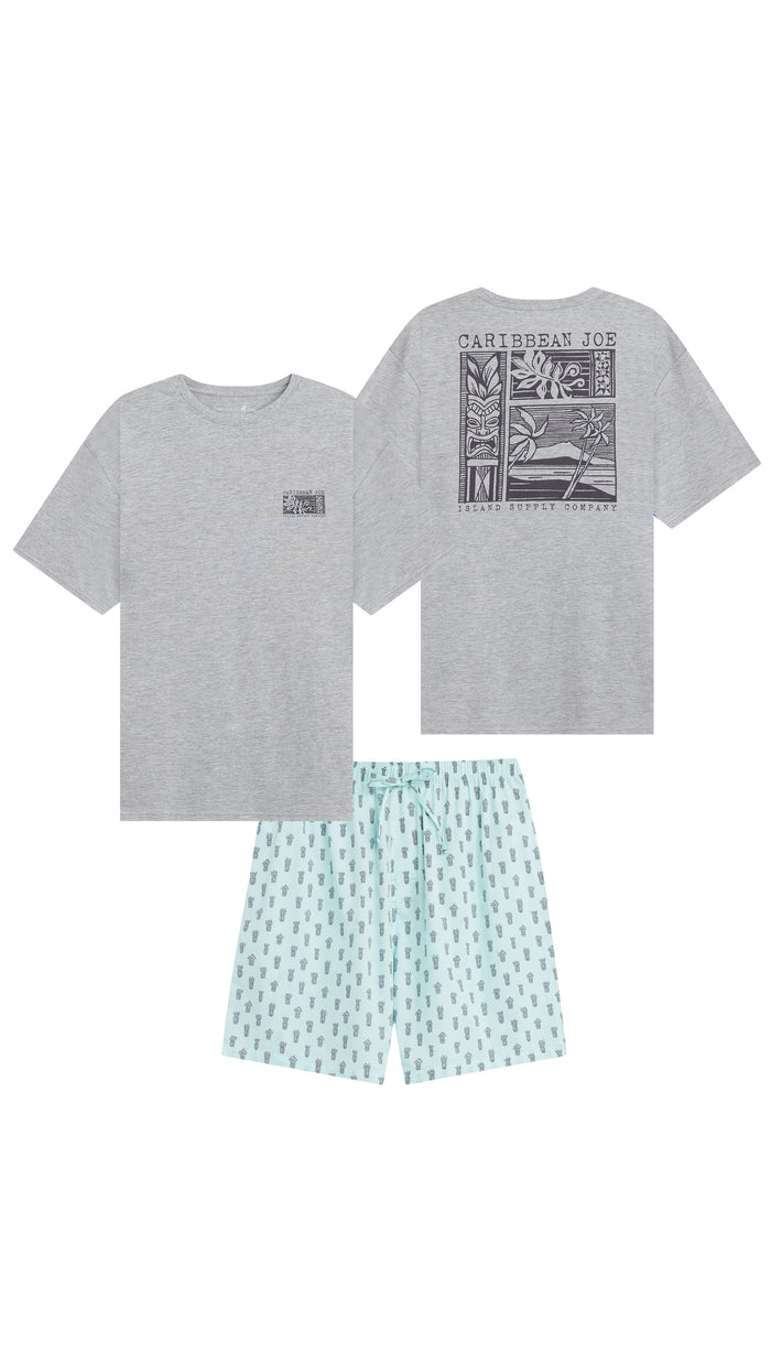 Caribbean Joe Tiki Pineapple Short Sleep Set