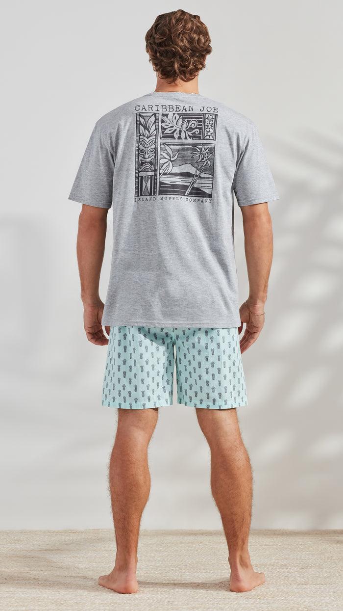 Caribbean Joe Tiki Pineapple Short Sleep Set