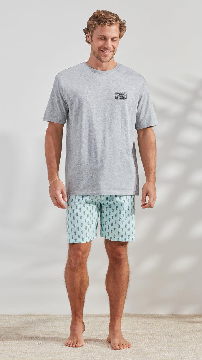 caribbean joe Tiki Pineapple Short Sleep Set