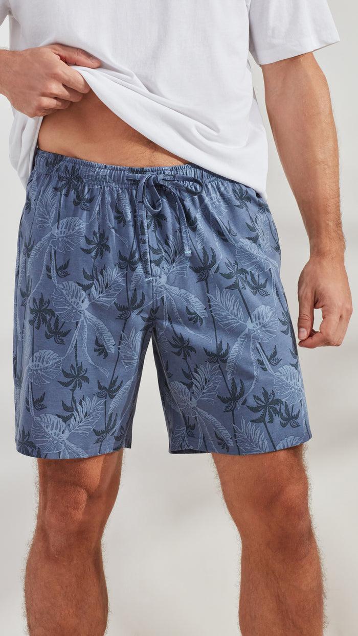Caribbean Joe Tropical Fronds Short Sleep Set