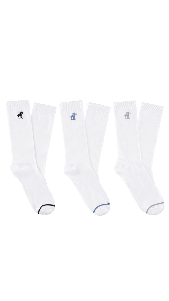 caribbean joe Tropical Hut 3-Pack Dress Socks