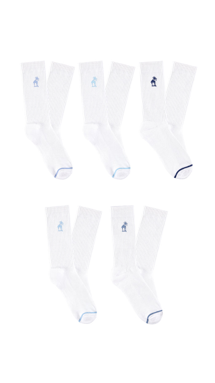 caribbean joe Tropical Hut 5-Pack Crew Socks