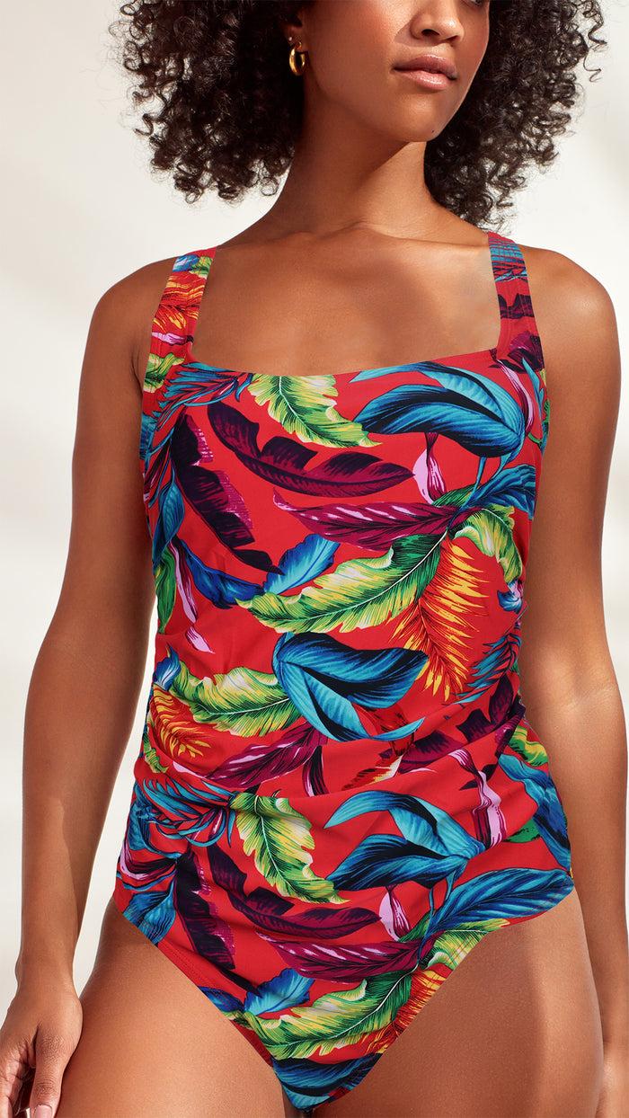 Caribbean Joe Tropical Print One Piece