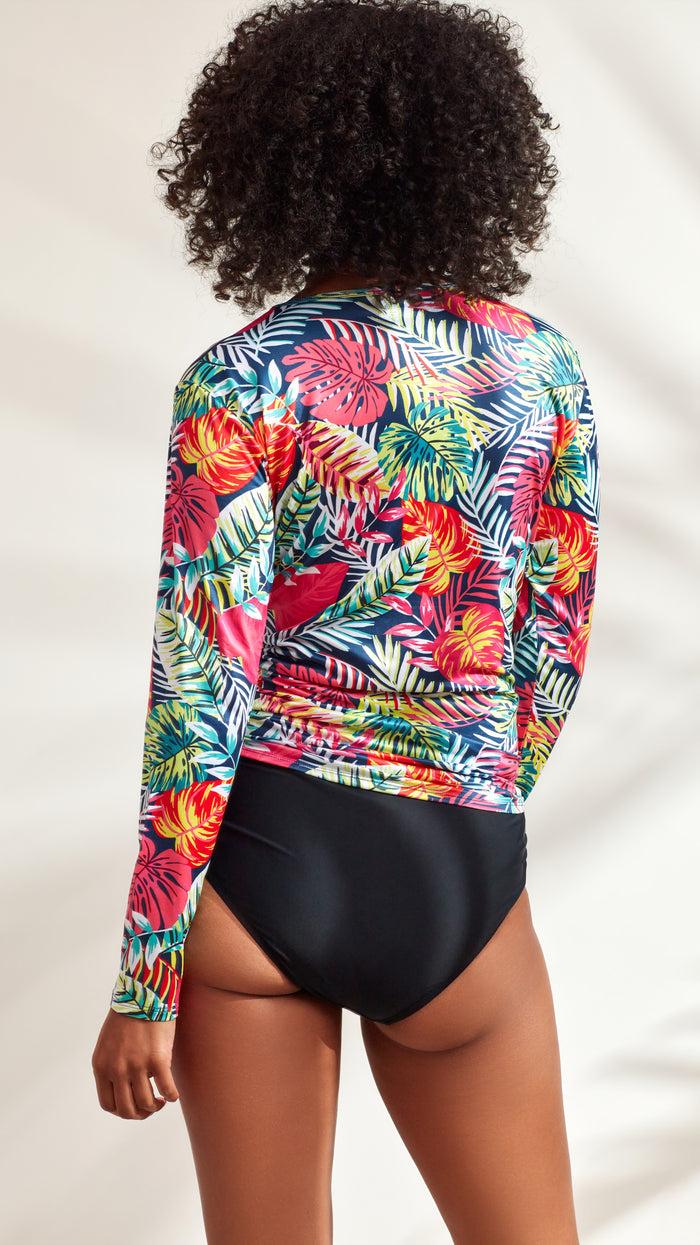 Caribbean Joe Tropical Printed Sun Shirt