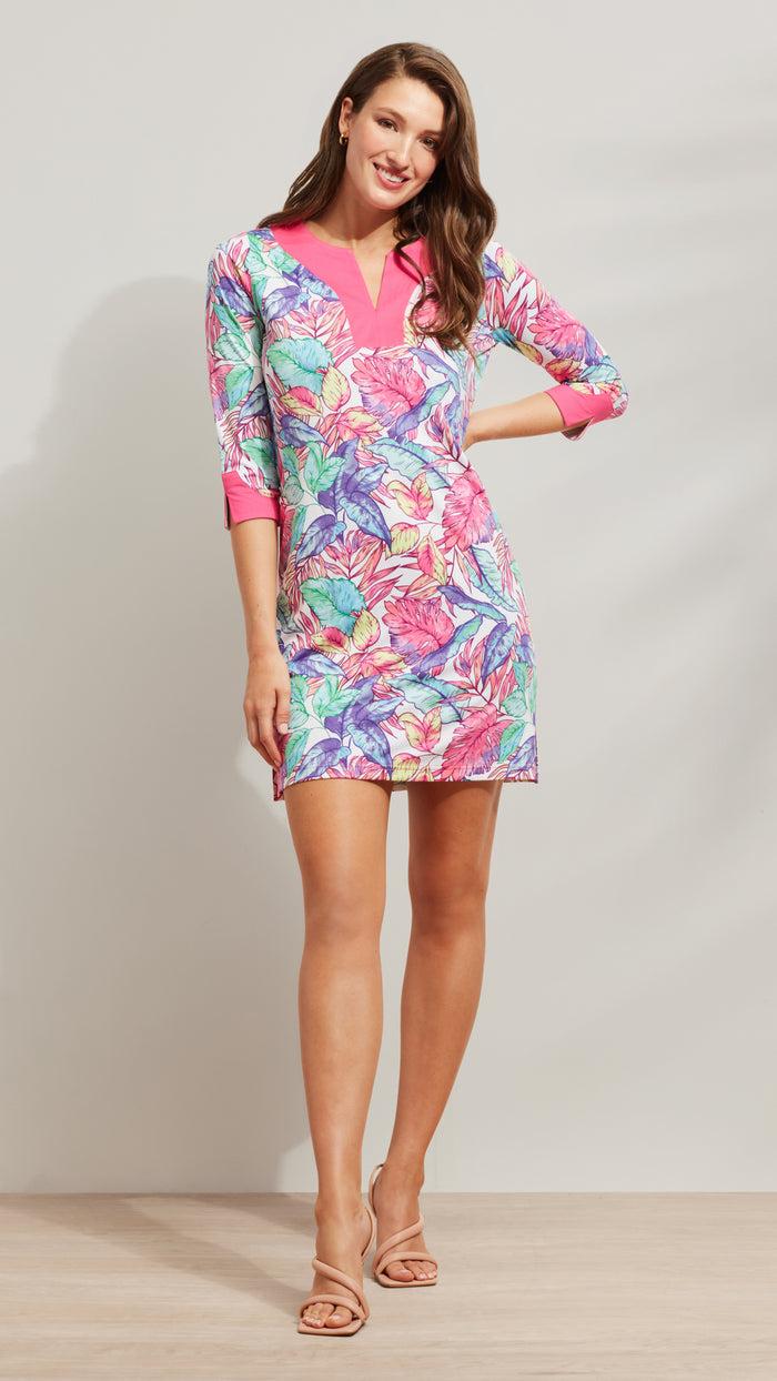 caribbean Joe UPF 50 V-Neck Signature Dress