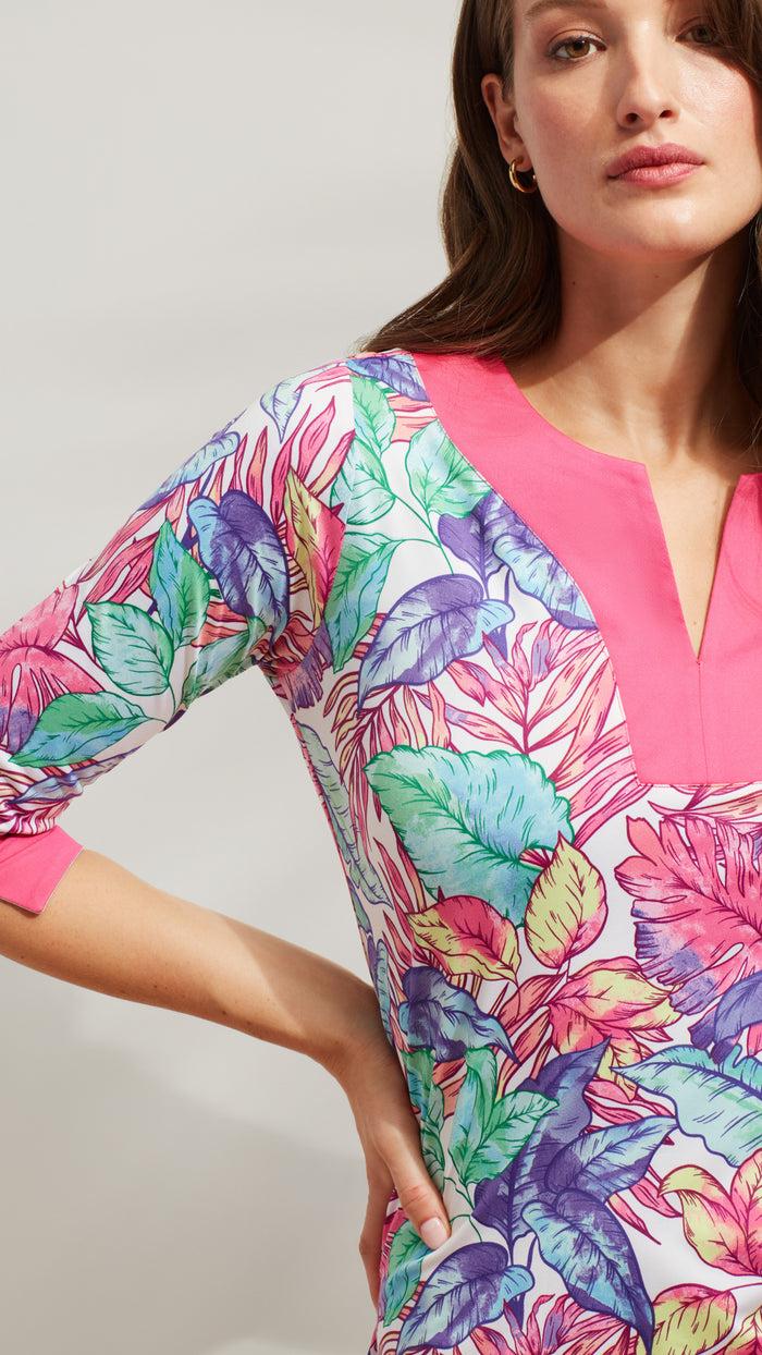 Caribbean Joe UPF 50 V-Neck Signature Dress