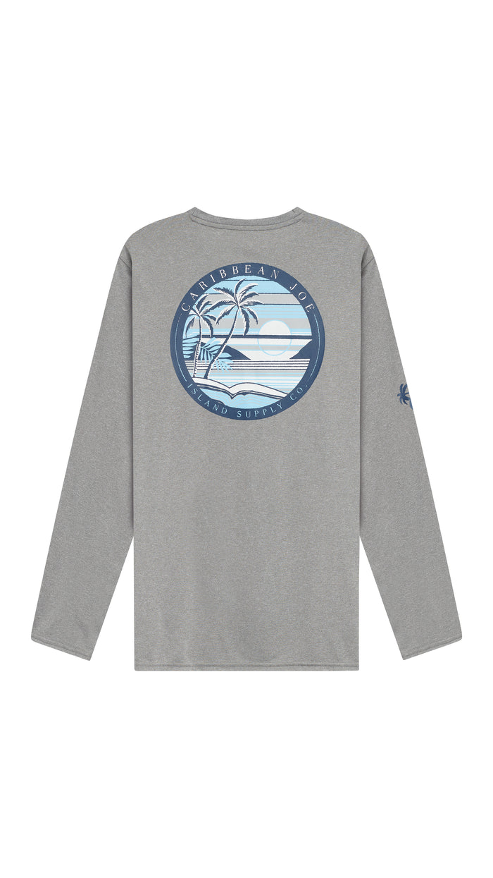 Caribbean Joe Island Sunset Long Sleeve Sun Protection Shirt