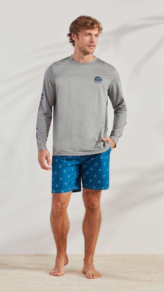 Caribbean Joe Island Sunset Long Sleeve Sun Protection Shirt