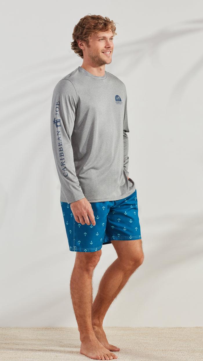 caribbean joe Island Sunset Long Sleeve Sun Protection Shirt