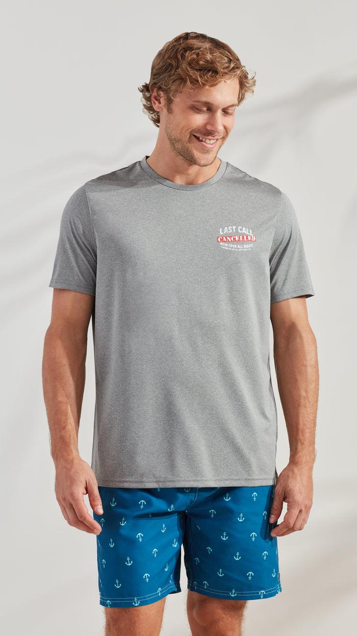 Caribbean Joe Last Call Cancelled Sun Protection Tee Shirt