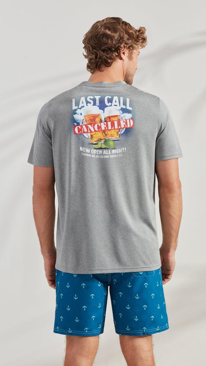 Caribbean Joe Last Call Cancelled Sun Protection Tee Shirt