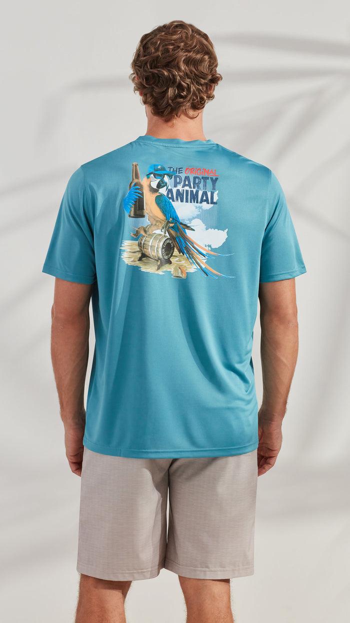 Caribbean Joe Party Animal Sun Protection Tee Shirt