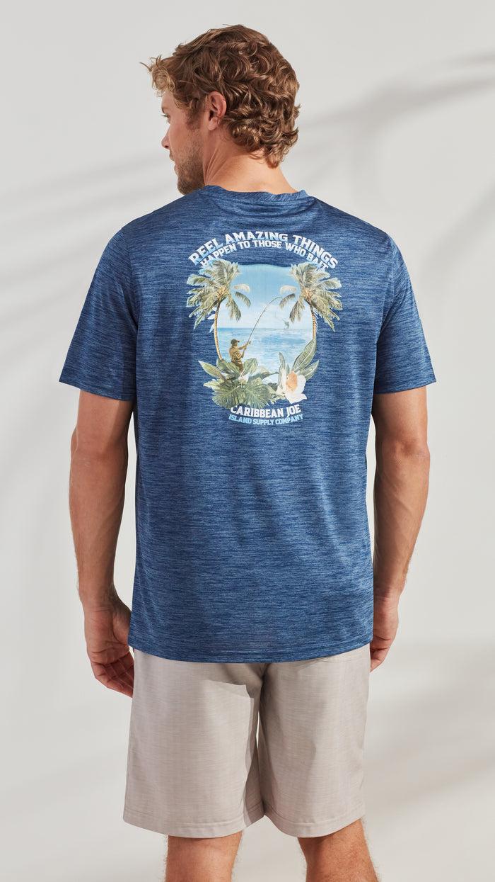 Caribbean Joe Reel Amazing Things Sun Protection Tee Shirt
