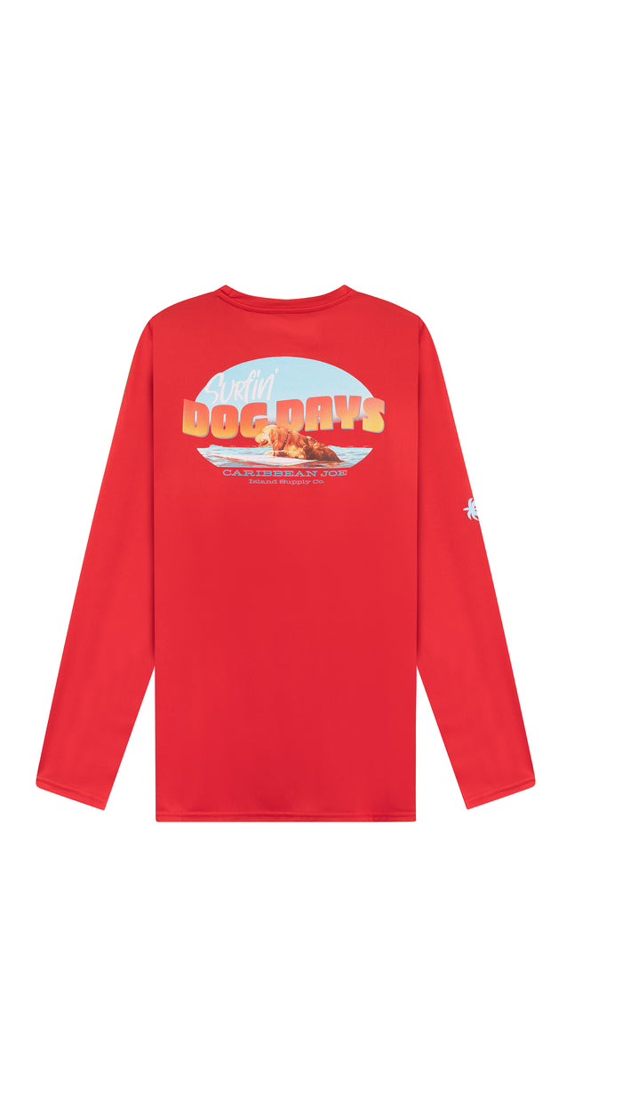 Caribbean Joe Surfin' Dog Long Sleeve Sun Protection Shirt