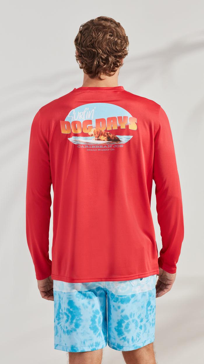 Caribbean Joe Surfin' Dog Long Sleeve Sun Protection Shirt