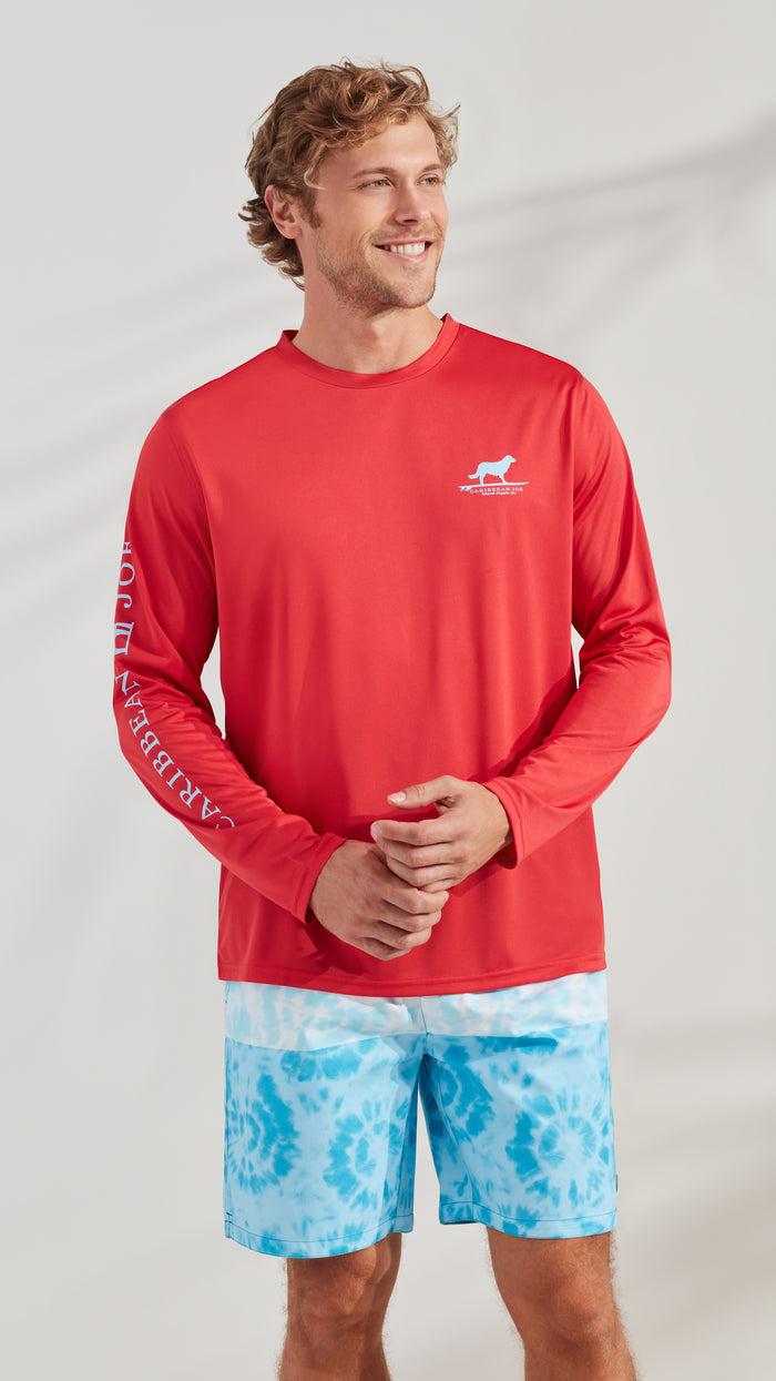 Caribbean Joe Surfin' Dog Long Sleeve Sun Protection Shirt