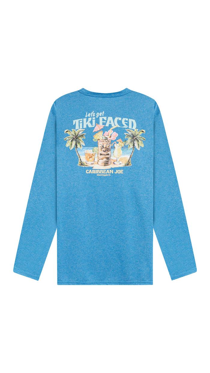 Caribbean Joe Tiki Faced Long Sleeve Sun Protection Shirt