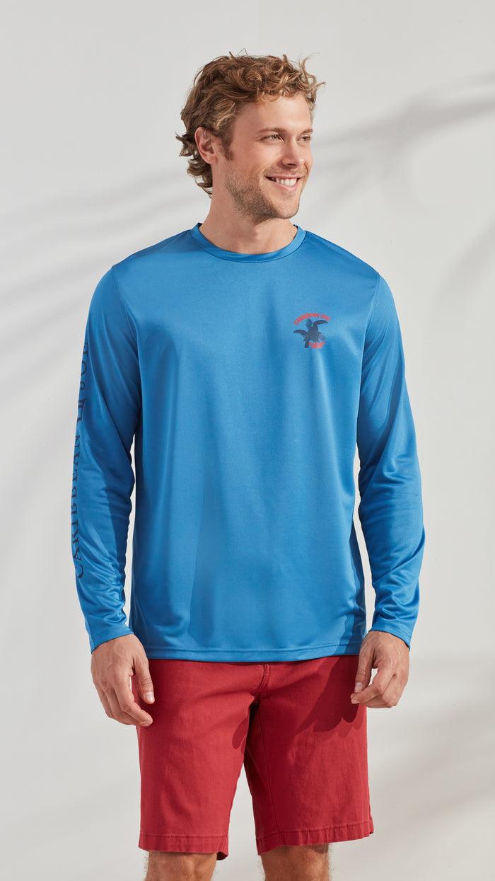 Caribbean Joe Toucan Graphic Long Sleeve Sun Protection Shirt