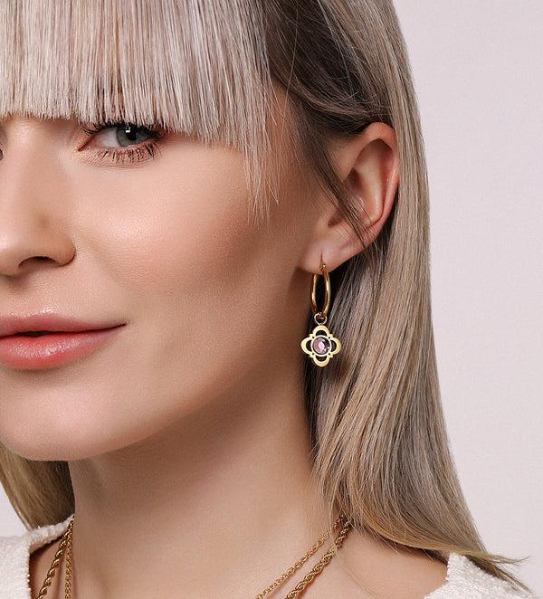 Carisma April Carisma Logo Birthstone Pendant Earring Set