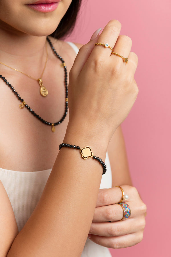 Carisma Beaded Engravable Logo Friendship Bracelet Gift Set