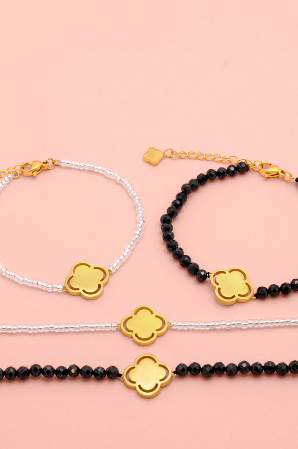 carisma Beaded Engravable Logo Friendship Bracelet Gift Set