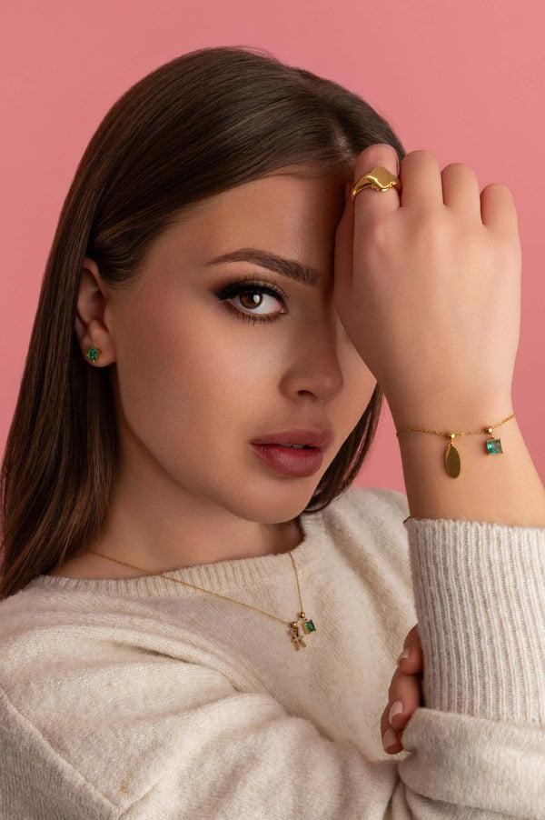 Carisma Birthstone Studs & Toggle Charm Bracelet Gift Set