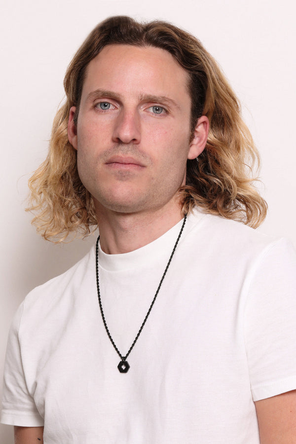 Carisma Black Carisma Hexagon & Letter Pendant Gift Set