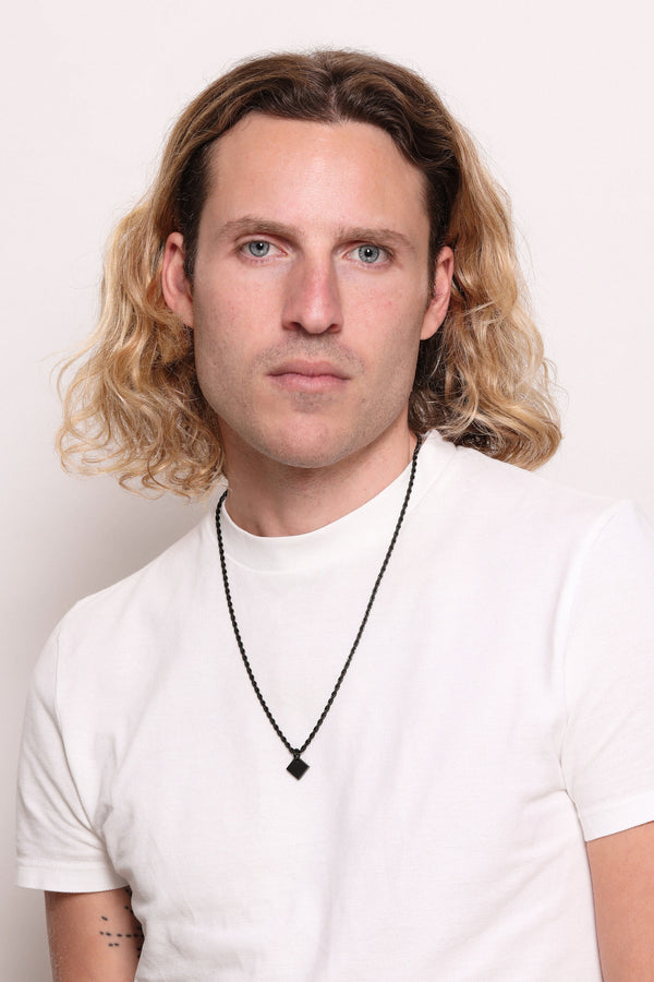 Carisma Black Square Pendant & Carisma Letter Gift Set