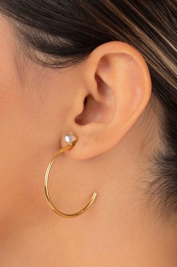 Carisma Brillantina Open Medium Hoop Stud Earring Set