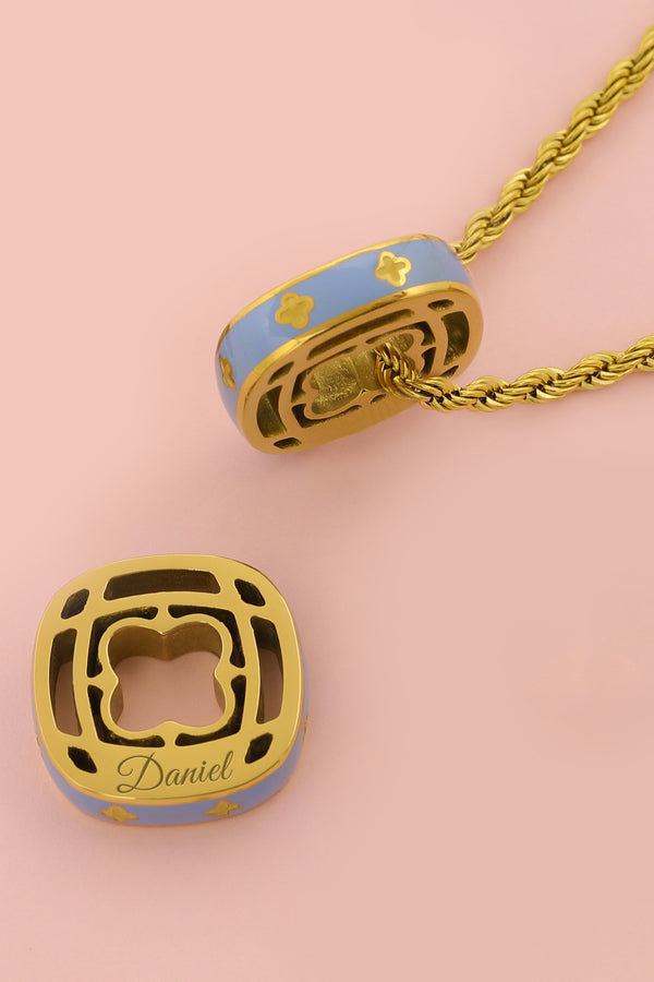 carisma Adam's Blue Engravable Ring Pendant