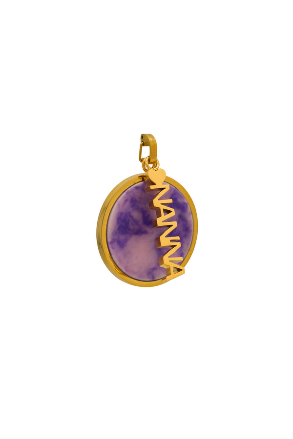 Carisma Amethyst Stone Large Circle Pendant