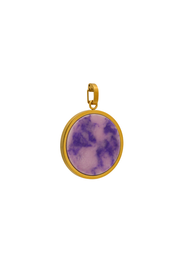 carisma Amethyst Stone Large Circle Pendant
