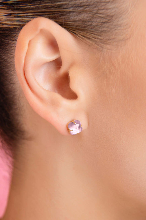 Carisma April Logo Birthstone Stud Earring Set