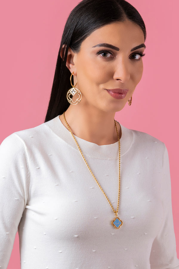 Carisma "Aunt" Blue Enamel Pendant