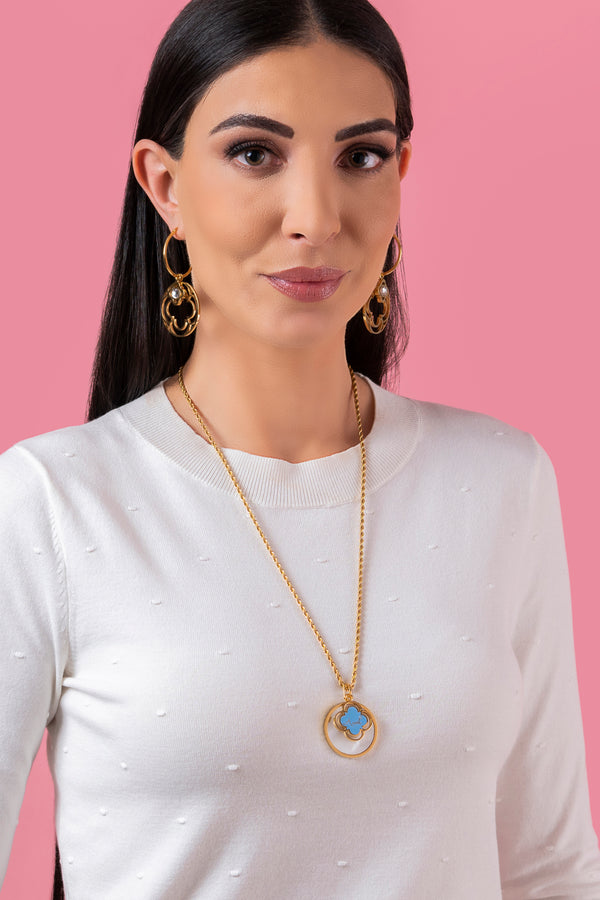 Carisma "Aunt" Blue Enamel Pendant