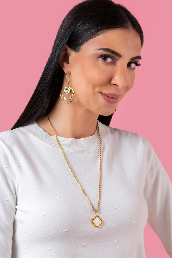 Carisma "Aunt" White Enamel Pendant