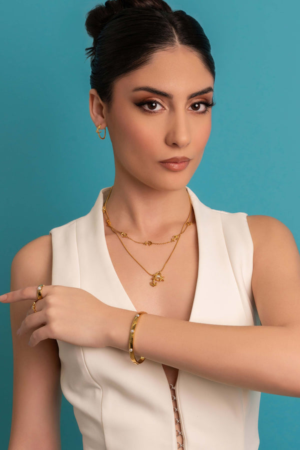 Carisma Azure Anchor Hoop Earring Set