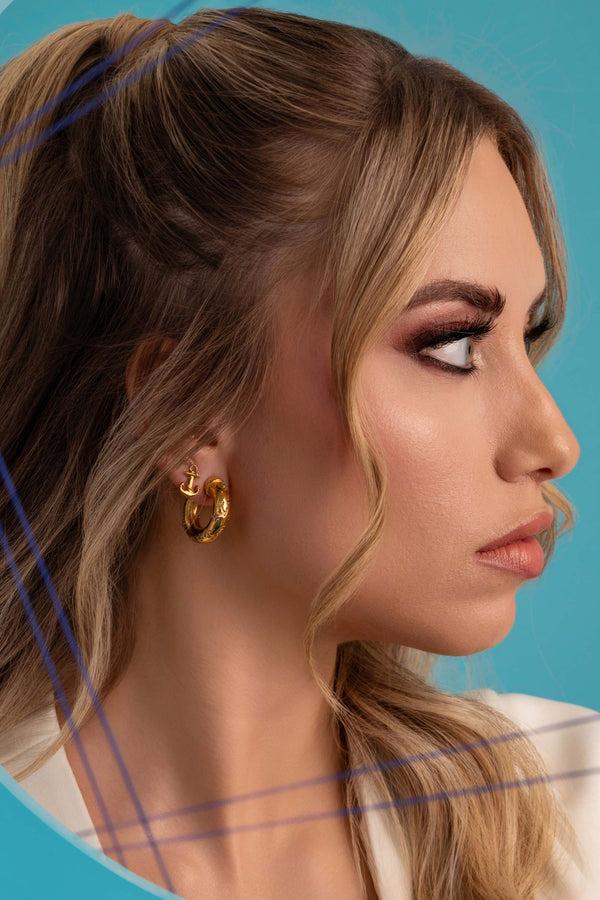 Carisma Azure Anchor Stud Earring Set