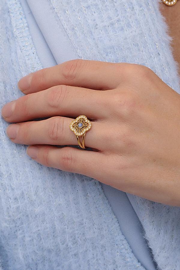 Carisma Azure Cat Eye Ring & Bangle Gift Set