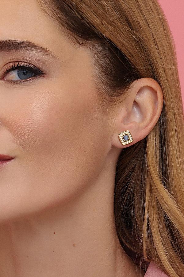 Carisma Azure Cat Eye Stud Earring Set