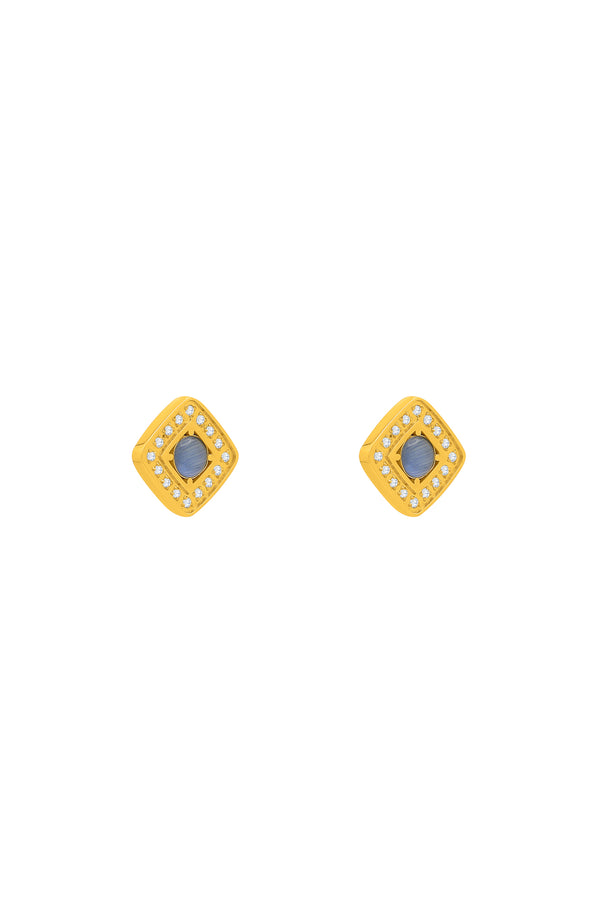 carisma Azure Cat Eye Stud Earring Set
