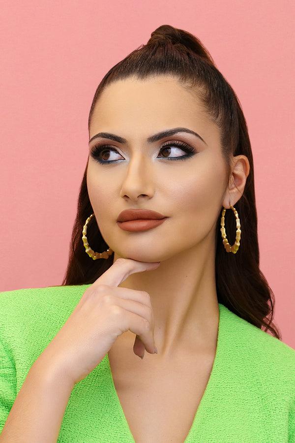 Carisma Bamboo Large Hoop Earring Set