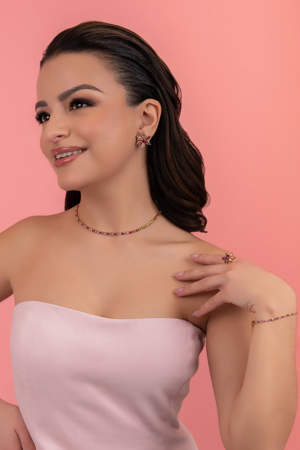 Carisma Beżżulett Tennis Bracelet & Choker Gift Set