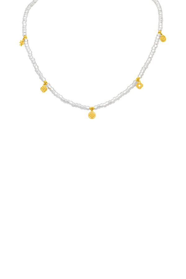 carisma Bianca’s White Beaded Necklace