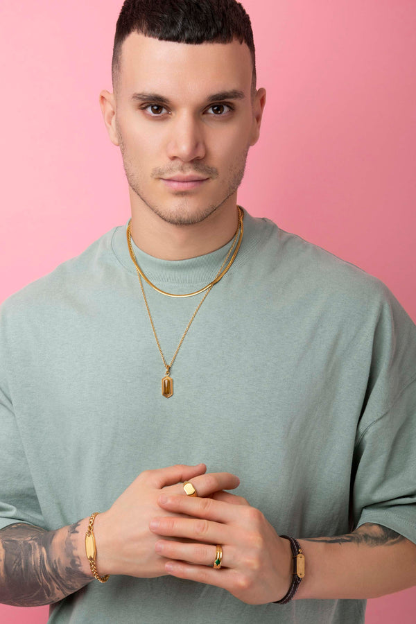 Carisma Black Buckle Leather Bracelets