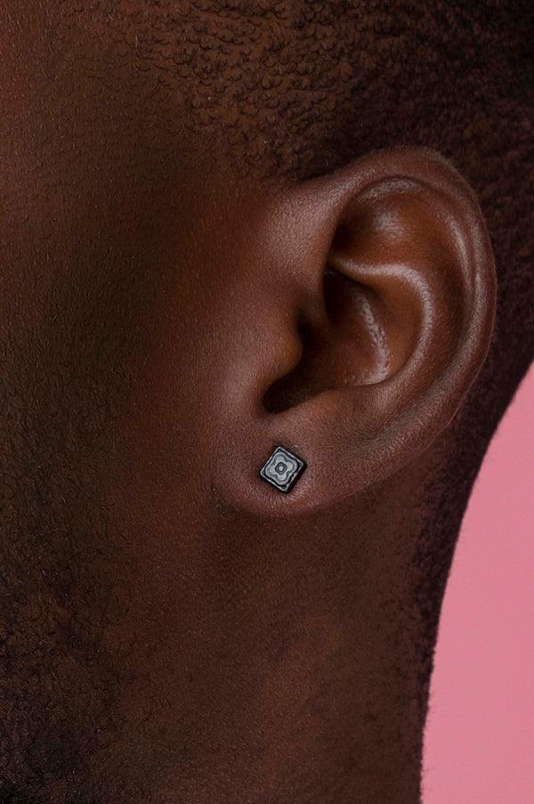 Carisma Black Carisma Logo Stud Earring