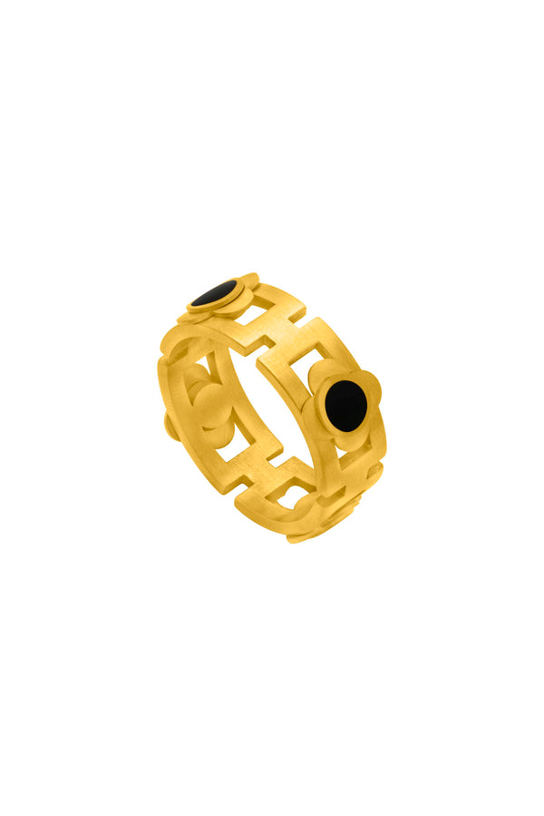 carisma Black Maze Ring
