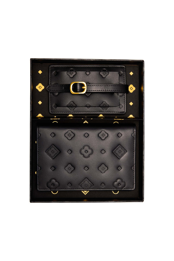 Carisma Black Passport Cover & Luggage Tag