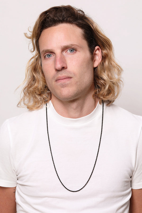 Carisma Black Rope Chain Necklace